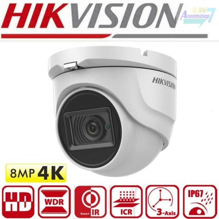 Camera 4k hikvision DS-2CE76U1T-ITMF dome ốp trần